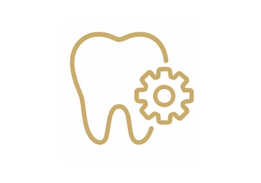 Restorative dentistry icon: crowns, bridges, fillings, root canals