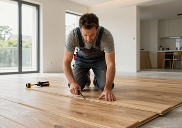 A striking accent wall with textured wood panels in a cozy living room.
