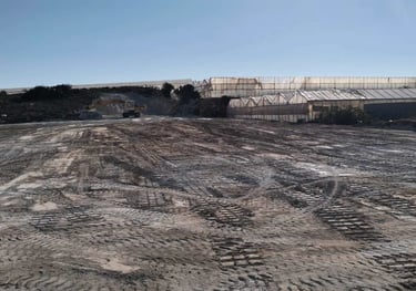 Καθαρισμένο αγροτεμάχιο έτοιμο για εγκατάσταση θερμοκηπίου