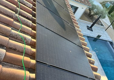 Nettoyage de panneaux solaires à Cassis