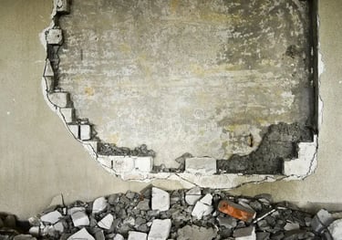 demolizione di un muro