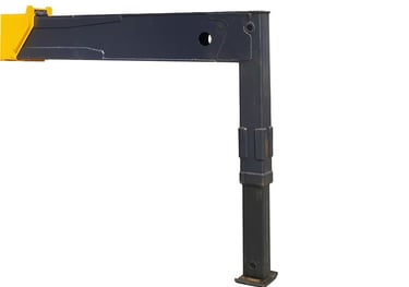  Black and yellow steel frame with yellow arm, featuring high-strength box structure type legs.