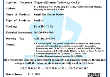 StoxPro Explosion-proof Certification