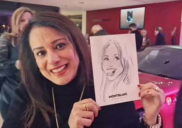 MontBlanc Ferrari portrait illustration Live Event Sonya Parra