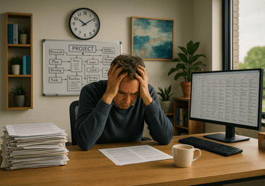 Overwhelmed entrepreneur needing business support