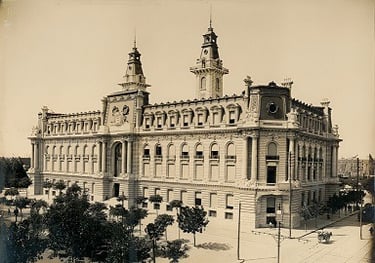 Edificio de la Aduana Nacional, Azopardo 350, CABA, año 1910