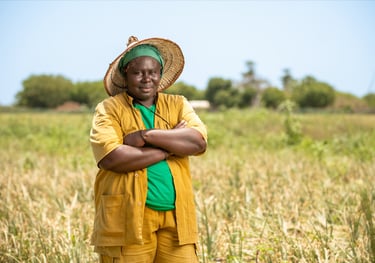 a woman in a straw hat and a straw hat
