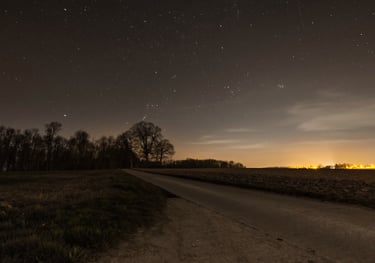 Un paysage et Orion