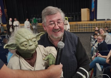 "Yoda Guy" Nick Maley takes Yoda and the 501st Legion to a school to inspire kids.