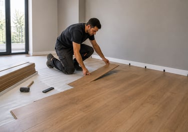 Installation professionnelle de parquet pour apporter élégance, confort et résistance aux espaces in