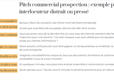 Pitch commercial prospection : exemple
