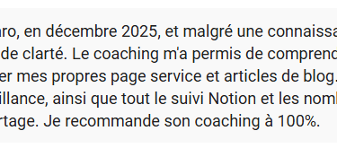 avis pour stratégie de contenu seo solopreneure