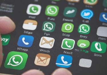 a person holding a cell phone in their hand