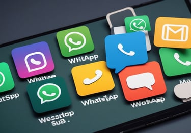 a phone with a bunch of different app icons