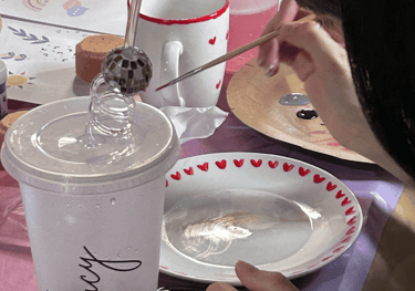 ceramic painting office team workshop