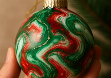 marbled Christmas buables