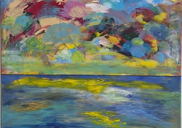 Endless, and Listening IV by Yomi Gbamis, Carrickfergus contemporary artist