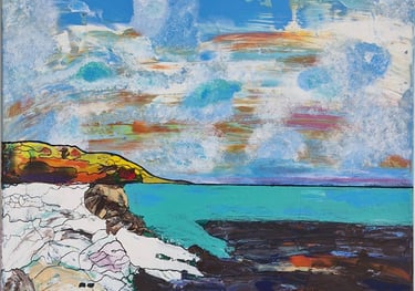 Liminal Shoreline I by Yomi Gbamis, Contemporary artist in Carrickfergus