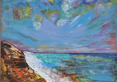 Liminal Shoreline II by Yomi Gbamis, Contemporary artist in Northern Ireland