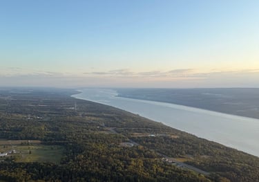 Hot air balloon ride over Watkins Glen, NY