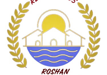 a logo for roshan marketing