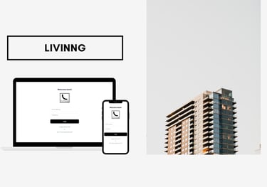 pictures of a laptop, phone, and a building