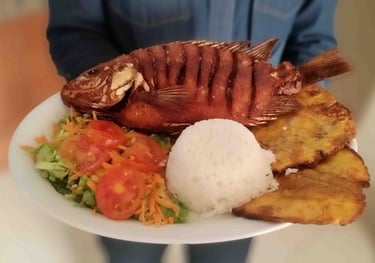 Mojarra frita en el restaurante El Balcón del Quindío