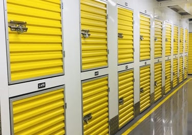 Warehouse locker and shelving setup for Morespace project in Dubai
