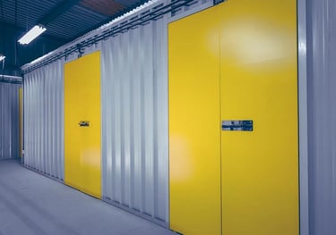 Self-storage steel compartments engineered for Storage Keys Dubai site