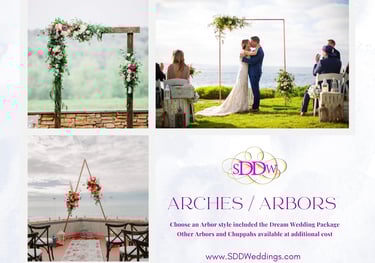 wedding arbors and arches included in package
