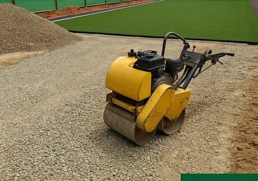 Base preparation with machinery Athletech future sports 