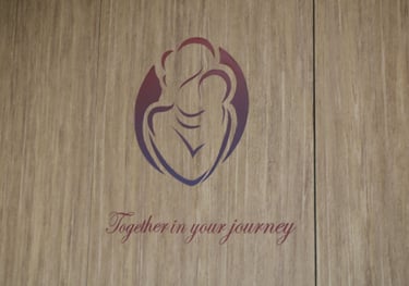 a wooden paneled wall with a sign for a women clinic