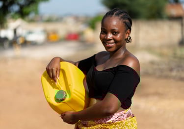 A woman searching for water