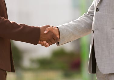 Partners shake hands