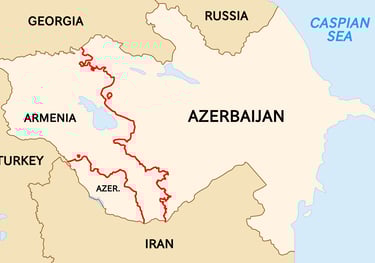 a map of the country of azerbaijan