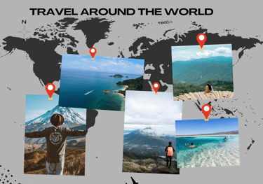 a map of the world with a map of the world