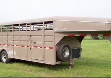 Circle D steel stock trailer