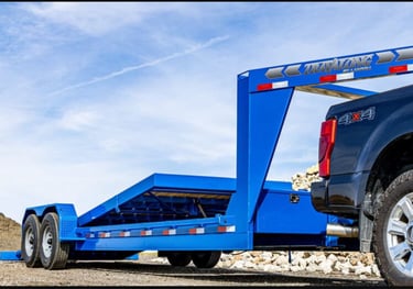 Travalong tilt trailer Landoll blue
