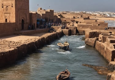 A curved facade covered in white latticework