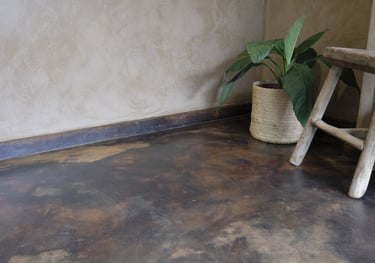 Decorative CreteStain cement floors by Tswanacrete— seamless, colourful finish ideal for modern interior design in Botswana