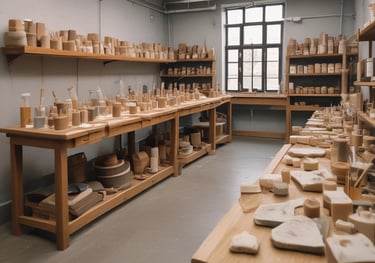 A curved facade covered in white latticework