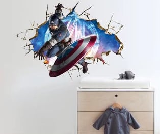Superheld Aufkleber, Stick