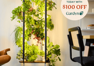 Gardyn studio green indoor hydroponic tower