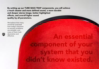 HiFi acoustic treatment with Tube Bass trap, AbFusor, Acoustic Wall Panel, QR Diffusor