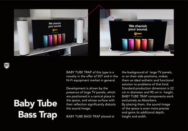 HiFi acoustic treatment with Tube Bass trap, AbFusor, Acoustic Wall Panel, QR Diffusor