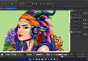 Corel draw graphic design program