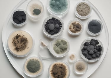 A person wearing a lab coat is inspecting a 3D printer in a modern, well-lit laboratory setting. The room has multiple 3D printers placed on shelves, with visible ventilation ducts and a clean, organized environment. The light from the overhead fixtures and windows highlights the mechanical equipment.