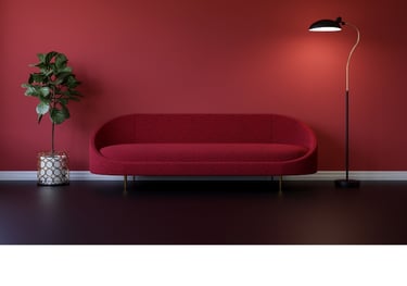 red sofa