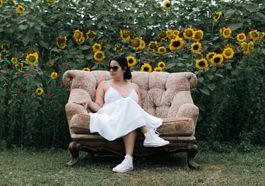 portrait in sunflawer camp