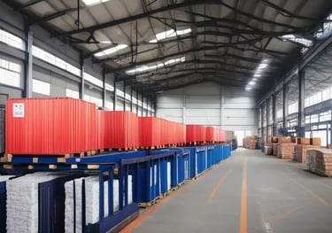 warehouse of a manufacturing facility